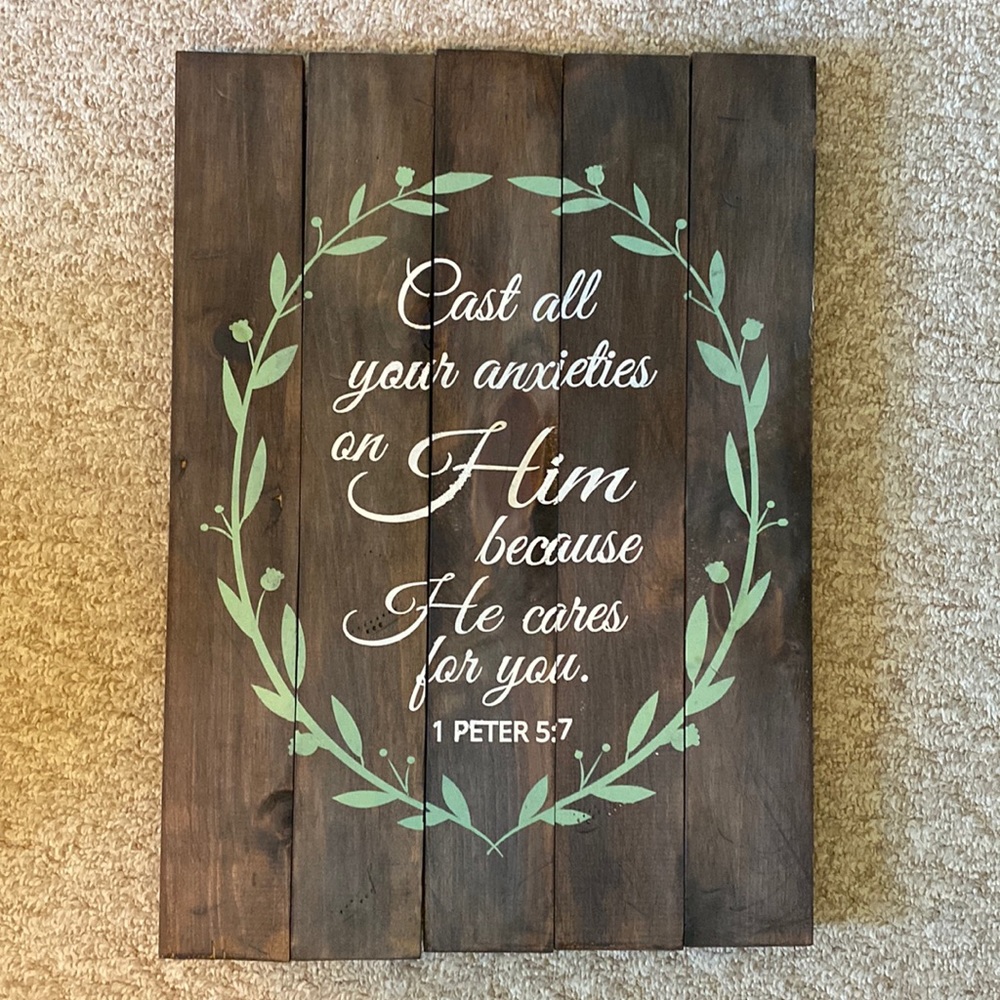 Home sign with Bible verse